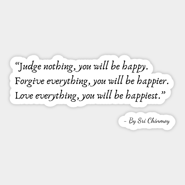 A Quote about Love by Sri Chinmoy Sticker by Poemit